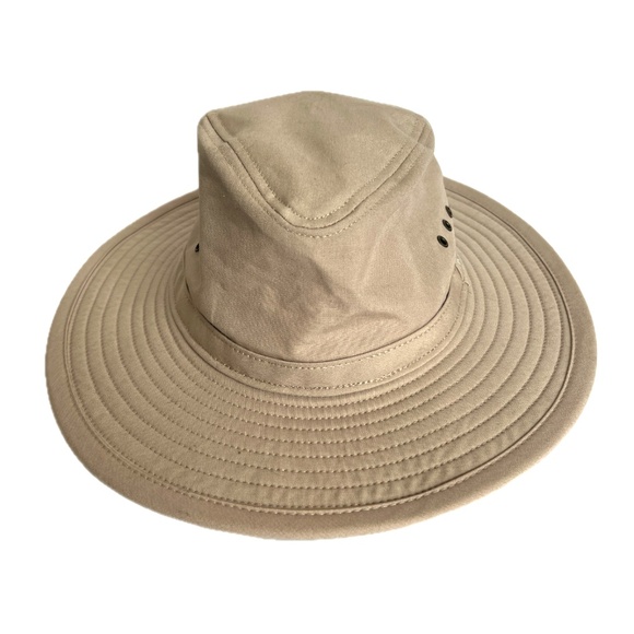 Filson Bucket Hat Sz M Desert Tan Outdoor Fishing Hiking 100% Cotton USA Packer - Picture 1 of 12